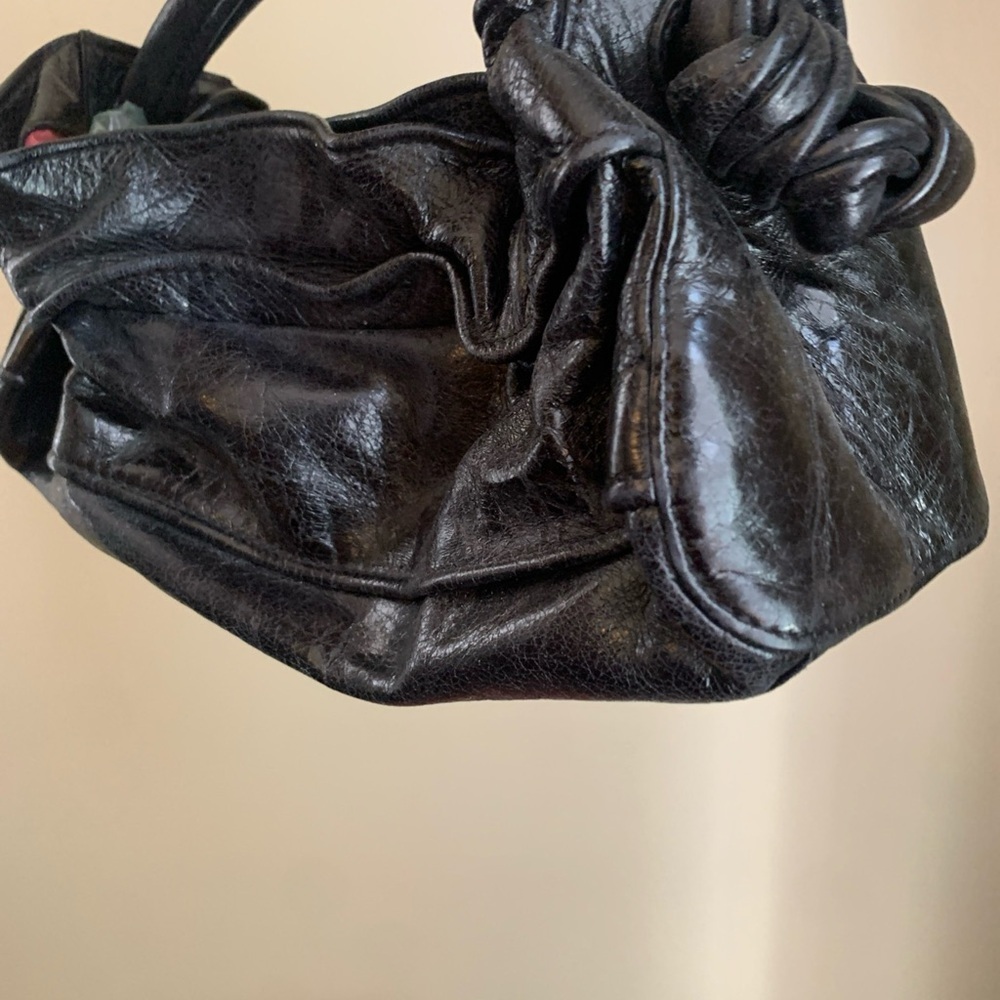 Vintage Hobo  Black Distressed Mini Bag Purse Party 90’s - Picture 4 of 11